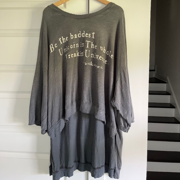 Magnolia Pearl "Baddest Unicorn" Cotton Jersey Oversized Hi Lo Francis T ~ OS - Picture 2 of 6